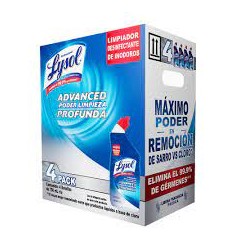 Lysol Advanced Limpiador Desinfectante para Inodoro 4 pzas de 750 ml