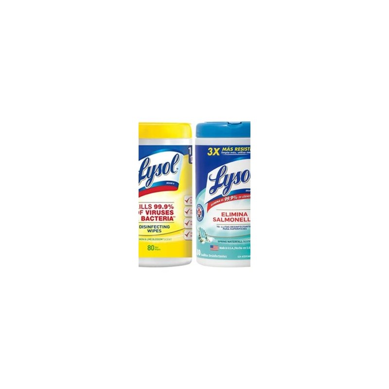 Lysol Toallas Desinfectantes 80 tollas