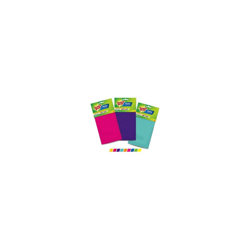 PAÑO DE MICROFIBRA, COLORES SURTIDOS, 3M