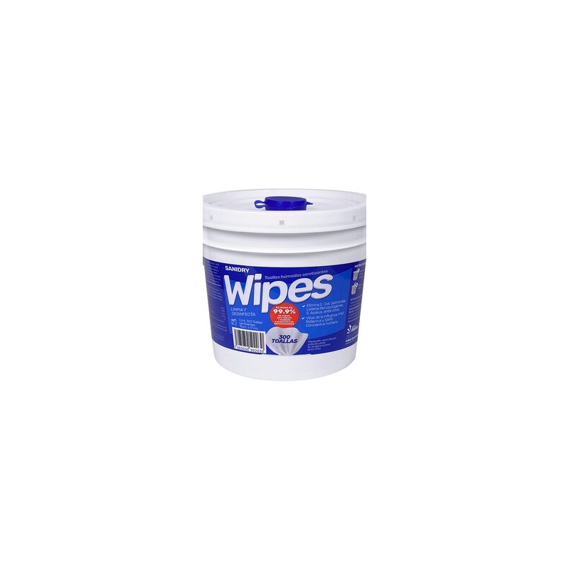 Toallas Desinfectantes, Sanidry Wipes 300 piezas