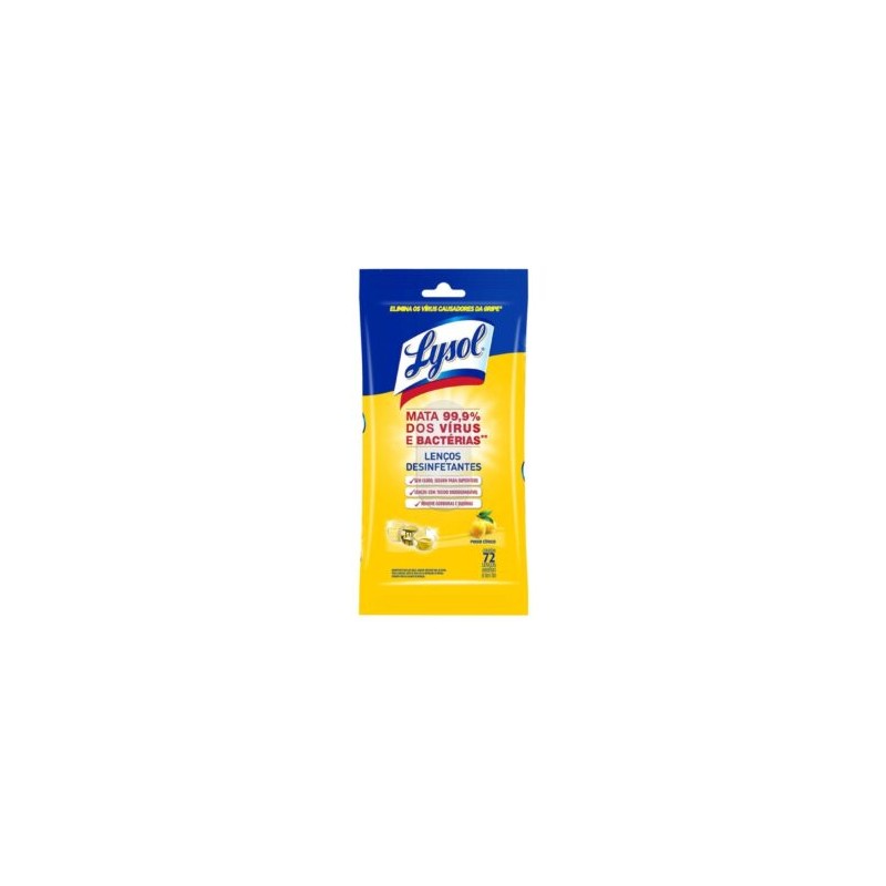 Toallitas desinfectantes Lysol poder cítrico 72 pzas