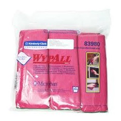 Wypall Wiper Antibacterial Rojo con Microban / Paquete con 6 piezas