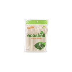 Cucharas Desechables Ecoshell Biodegradables Pasteleras 25 Cucharas