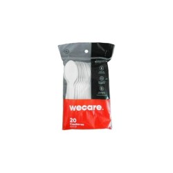 Cucharas desechables Wecare medianas biodegradables 20 pzas