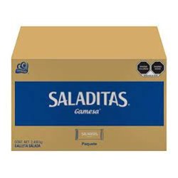 Galletas Saladitas Gamesa con 200 pzas de 13 g c/u