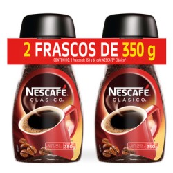 Nescafé Clásico 2 frascos de 350g