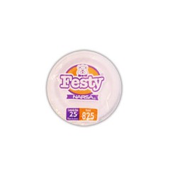 PLATO PLASTICO, PASTELERO CON 25 PZAS