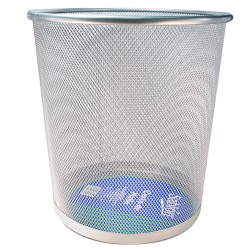 CESTO DE MALLA REDONDO METALICO SABLON COLOR GRIS 12.5 litros