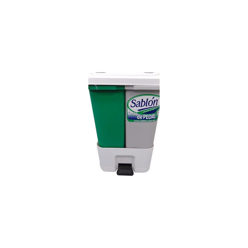 CESTO DE PEDAL ORGANICO E INORGANICO SABLON 17 LITROS