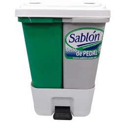 CESTO DE PEDAL ORGANICO E INORGANICO SABLON 17 LITROS