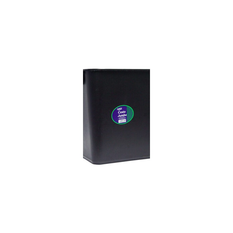 CESTO JUMBO CON ASA SABLON COLOR NEGRO 26 LITROS