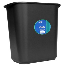 CESTO RECTANGULAR SABLON RECTANGULAR (NEGRO, 12 LITROS)