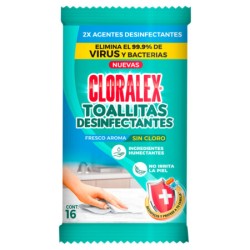 CLORALEX TOALLITAS DESINFECTANTES 16 PIEZAS