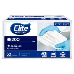 CUBREBOCAS ELITE TRIPLE CAPA 50 PIEZAS