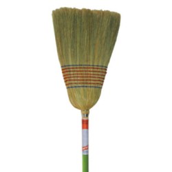 ESCOBA DE MIJO 8 HILOS BASTON VERDE SAN JOSE